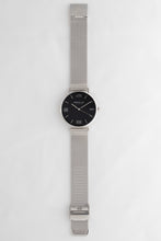 Load image into Gallery viewer, Black and Silver 38 mm Silver Mesh Arya Watch